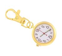 TINEASUR 3 Piezas Reloj De Enfermera Relojes Casuales para Hombres Llavero para Niños Mirar Segundo Alfiler Digital Reloj De Bolsillo De Los Hombres Retráctil Mano Golden Aleación