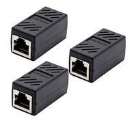 TINEASUR 3piezas Conector Ethernet Cat Adaptador De Acoplamiento Hembra Hembra Pack Compatible para Extender Cables De Hogar y Oficina
