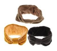 TINEASUR 3piezas Diademas De Mujer Calentadores De Orejas De Punto Grueso Diademas Elásticas Para Invierno Cómodas y Cálidas Para Actividades Al Aire