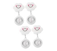TINEASUR 4 Piezas Reloj De Bolsillo Alfiler De Enfermería Reloj con Solapa Retráctil Clip En es Digitales para Damas ógico Digital Fob Digital Gel De Sílice