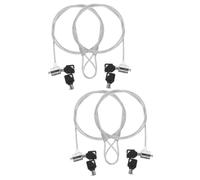 TINEASUR 4juegos Cable De Seguridad para Laptop Antirrobo De Compatible Portátiles y De Acoplamiento De Usar y Resistente De Unidades