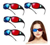 TINEASUR 5 Gafas 3D de Plástico Efecto 3D Realista y Amplia Aplicabilidad para Cine y Juegos
