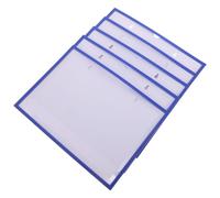 TINEASUR 5 Piezas Portadocumentos Magnético Tamaño A4 Reutilizable de Plástico Transparente Soporte para Archivos en Tablero de Gestión Visual para Taller