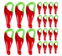 TINEASUR 50 Piezas de Mini Cuentas de Vidrio en Forma de Pimiento Rojo, 20 Mm, para Collares, Pulseras y Pendientes Diy, Accesorios para Manualidades y Adornos Hechos a Mano
