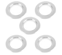 TINEASUR 5piezas Anillos Anti-mordedura para Nido de Aves Accesorios de Anilla Metálica Plateada para Caja de Cría de Madera Protectores Resistentes para Nidos de Loros y Periquitos