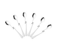 TINEASUR 6 Cucharas Colgantes de Acero Inoxidable Forma Torcida en S, Funcionales para Condimentar y Postres, Ideales Comida Entretener Invitados