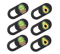 TINEASUR 6piezas Deslizante para Cámara Web para Cámara De Portátil Patrón De Dibujos Animados para Web para Pc para para Tableta Cubre para Privacidad