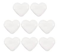 TINEASUR 8 Borlas de Maquillaje Forma de Corazón para Polvos Sueltos, Esponja de Felpa Densa, Ahorro de Polvo y Buen Agarre para Mujeres