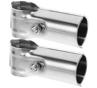 TINEASUR Abrazaderas de Tubo de Acero Inoxidable 2 Piezas Recubrimiento Zinc, Conectores Metálicos Anticorrosión para Plataforma Giratoria en Invernadero