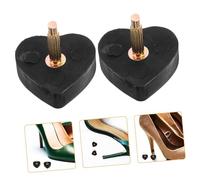 TINEASUR Alfileres Para Puntas De Tacones Altos En Forma De Corazón, Pasadores Negros De Repuesto Núcleo Grueso y Fino, Reparador De Talones Para Calzado De Mujer, Accesorios Para Zapatos, 2 Pares