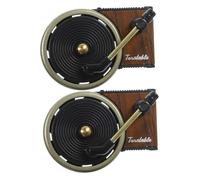 TINEASUR Ambientador de Coche Clip para Ventilación, Juegos de 2 Discos de Vinilo Giratorios Retro, Difusor Aromaterapia para Interior de Vehículo, Decoración Vintage para Uso Diario