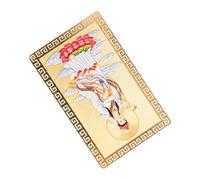 TINEASUR Amuleto Delicado Guanyin Tarjeta Dorada de Protección y Fortuna, Tamaño Ligero para Bolsos y Carteras, Accesorio Espiritual Chino Tradicional para Suerte y Bienestar