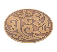 TINEASUR Aplique de Latón Tallado Estilo Chino 11 Cm Color Bronce para Muebles, Adorno Decorativo para Puertas de Armario, Calcomanía Artesanal para Decoración Vintage de Gabinetes