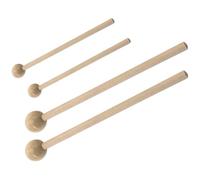 TINEASUR Baquetas para Adultos de Percusión Cabeza Redonda y Mango de Madera, 2 Pares, Adecuadas para Conciertos y Barras, Tacto Cómodo y Versátiles para Varios Estilos Musicales