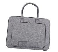 TINEASUR Bolsa para Computadora Portátil 15,6 Pulgadas, Bolso De Viaje Unisex De Fieltro Resistente a Arañazos, Funda Protectora para Notebook Gran Capacidad En Color Gris Oscuro