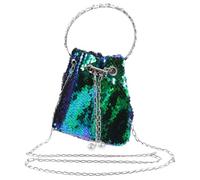 TINEASUR Bolso Bombonera Con Lentejuelas Bolsos Bombonera Bolso Tipo Cubo De Moda Bolsa De Mujer Blue