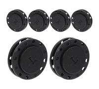 TINEASUR Botones Magnéticos Redondos Negros 22 MM 6 Pares Cierres Magnéticos para Ropa Broches de Costura para Abrigos Cortinas y Manualidades