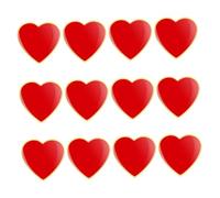 TINEASUR Broche de Corazón para Ropa de Mujer Bisutería de Aleación de Zinc 12 Piezas Rojo para Ceremonias de Boda San Valentín y Voluntariado Elegante Accesorios