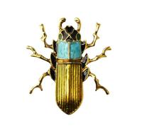 TINEASUR Broche de Escarabajo Dorado Accesorio Elegante de Aleación Esmalte Brillante, Alfiler de Solapa para Sombrero y Chal para Bodas y Fiestas Navideñas