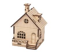 TINEASUR Caja Musical Manual de Madera Forma de Casa Ensamblada, Diseño Único y Artesanal Adecuado para Navidad y Bodas para del Hogar