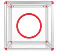 TINEASUR Caja Transparente para Sorteo de Boletos Agujero para Almacenamiento Fácil, de Aleación de Aluminio y Acrílico, Adecuado para Donaciones y Reuniones de Empresa