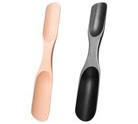 TINEASUR Calzador de Madera 2 Piezas 25 Cm para Facilitar Calzado y Extracción de Zapatos, Diseño Elegante y Sencillo Adecuado para Personas Mayores y Uso Diario