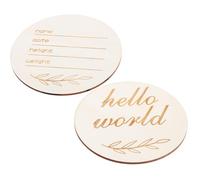TINEASUR Carteles de Madera Minimalistas para Anuncio de Nacimiento de Recién Nacido Nombre Personalizado, 2 Piezas para Regalos Originales a Bebés y Nuevos Padres