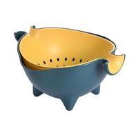 TINEASUR Cesto Escurridor de Doble Capa para Fregadero Colador de Cocina con Filtro para Verduras y Frutas Material Resistente y Portátil para Uso Interiores y Camping