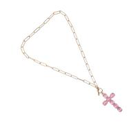 TINEASUR Collar De Clavícula De Jesús Colgante De Gemas De Imitación Joyería De Hip Hop Para Mujer Collar Para Mujer