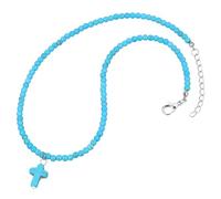 TINEASUR Collar Para Mujer De Moda Colgante De Cristiana Collar Tipo Gargantilla De Turquesa Para Niñas Para Diario