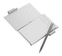 TINEASUR Cuaderno de Bolsillo Pequeño de Aluminio con Bolígrafo, Bloc de Notas Desprendible y Hojas Prácticas, Libreta Metálica Plateada para Oficina, Escuela y Listas de Compras