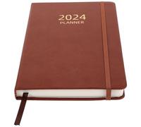 TINEASUR Cuaderno de Papel Marrón Diseño Delicado de Planificación Diaria y Portátil Planificador Multifunción Adecuado para Oficina y Vacaciones