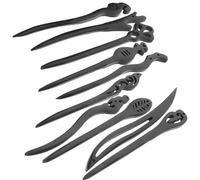 TINEASUR de Palitos Cabello de Madera Varios estilos 10 Piezas Estilo Retro Horquillas Elegantes Que Enrollan y el Cabello para Mujeres en Fiestas y Citas Varios estilos