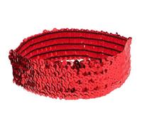 TINEASUR Diadema para Sujetar el Cabello para Mujer y Niña de Lentejuelas Elástica Roja Banda Deportiva Acolchada en Carnavales y Fiestas de Disfraces
