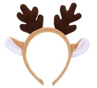 TINEASUR Diadema Reno Navidad Ligera y Cómoda con Cuernos Suaves para Disfraces y Fiestas Festivas Accesorio de Tocado Pelo para Adultos