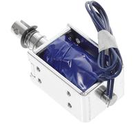 TINEASUR Electroimán Solenoide Lineal de Marco Abierto 12v Cc 1,2a Carrera de 10 Mm, Actuador de Empuje y Tracción para Maquinaria Industrial y Equipos Automáticos