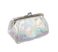 TINEASUR Elegante Monedero portátil Monedero holográfico Monedero pequeño Bolsa de lápiz Labial para Bolso Bolsa de Maquillaje holográfica Bolsa de Dinero de Moda Bolsa de Mujer