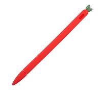 TINEASUR Funda Protectora De Silicona para Pencil Estuche Antideslizante Compatible y Duradero Diseño De Zanahoria y Fresa para Uso Diario