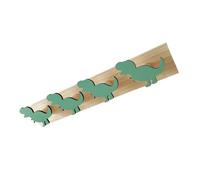 TINEASUR Gancho de Pared Verde de Madera Estilo Nórdico, Resistente y Fácil de Almacenar, Adecuado para Colgar Ropa en Sala de Estar o Dormitorio Infantil