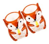 TINEASUR Huevera de Cerámica para Huevos Cocidos Pato, Diseño Original de Animal, Paquete de 2 Piezas para Desayunos Familiares y Té Tarde