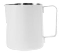 TINEASUR Jarra de Leche de Acero Inoxidable con Inclinado Jarra Espumadora para Café Espresso y Latte Art Taza para Leche con Capacidad para Sola Porción Fácil de Limpiar y Multiusos