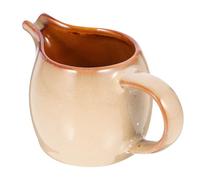 TINEASUR Jarra Pequeña de Cerámica con Asa y Boquilla Vertedora, Dispensador de Salsa y Crema para Café y Leche, Color Marrón Escamado, Adecuado para Hogar, Cafeterías y Uso Multifuncional