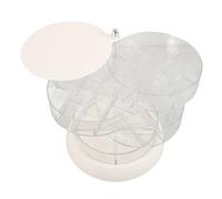 TINEASUR Joyero Giratorio De Transparente Acrílico Organizador Para Guardar Joyas Soporte Para Guardar Aretes Caja De Almacenamiento De Joyas Para Dormitorio o Baño