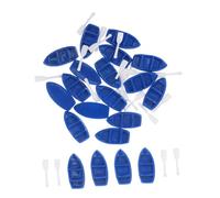 TINEASUR Juego de 20 Barcos de Resina con Azul Oscuro Modelo DIY para Decoración de Casa de Muñecas Temática Náutica para Fiesta y Pasteles de Verano