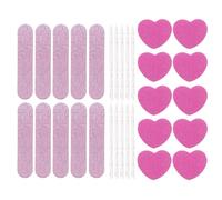 TINEASUR Kit de Herramientas para Uñas 30 Piezas, Limas Pulidoras de Esponja en Forma de Corazón, Set de Manicura y Pedicura Profesional para Arte de Uñas y Cuidado Personal