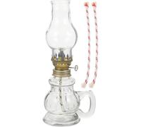 TINEASUR Lámpara de Queroseno Antigua de Vidrio Regulador de Llama Metálico Pantalla de Vidrio Resistente al Viento para Iluminación de Emergencia y Decoración del Hogar Uso en Bodas y