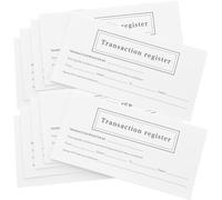 TINEASUR Libro de Chequera Personal Blanco 20 Paquetes de Registros para Cheques, Papel Diseño Simple para Controlar Gastos y Transacciones