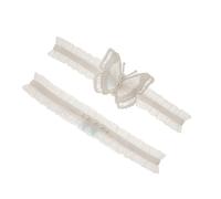 TINEASUR Liga Elástica De Encaje Para Mujer Lazo y Anillo De Muslo, Estilo Perlas Decorativas, Ajuste De 55-70 Cm, Complemento Para Bodas y Ocasiones Obsequios