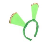 TINEASUR Linda Diadema Tridimensional Patricio Diadema Red Para El Cabello Moño De Cara De Diamantes De Imitación De Spa Light Green Tela De Fieltro