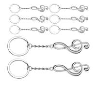 TINEASUR Llavero Artesanal Nota Musical de Aleación de Zinc Plata, Llavero Ligero y Versátil para Colgar en Bolso, Adecuado Obsequio Vintage para Amantes Música